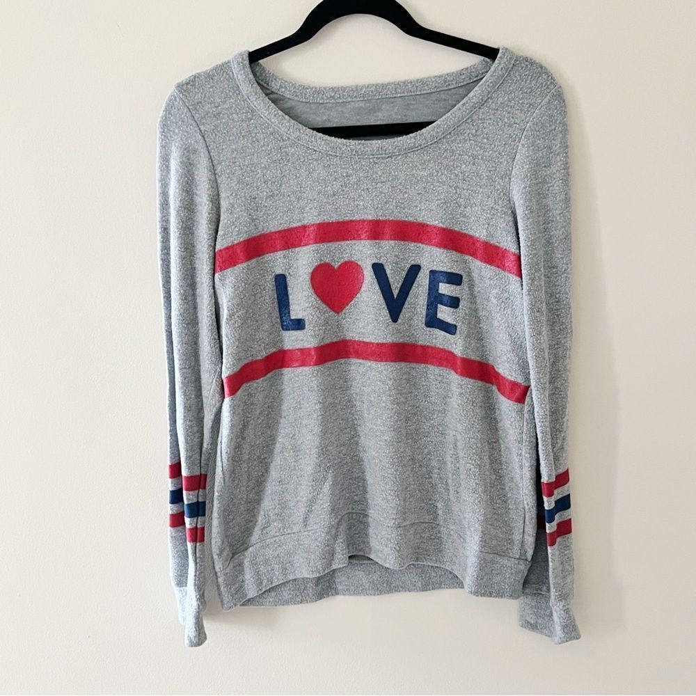 Chaser LOVE Gray Longsleeve sweater
